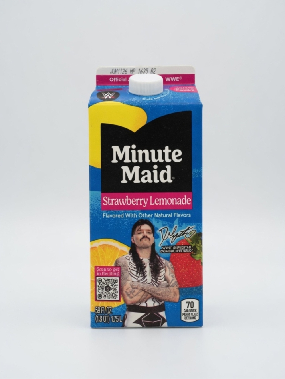 WWE Dominik Mysterio Edition Minute Maid Juice Bottle 59 fl oz 🔥 Empty 🏆